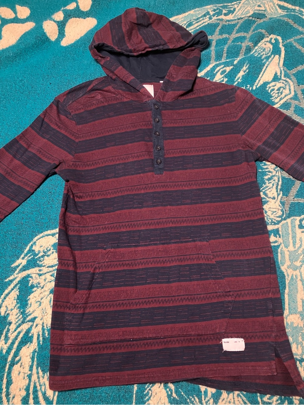 Zumiez Modern Amusement Men’s Aztec Long Sleeved Hooded Shirt S